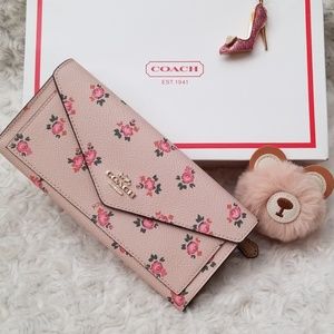 Coach Soft Wallet With Floral Bloom Print